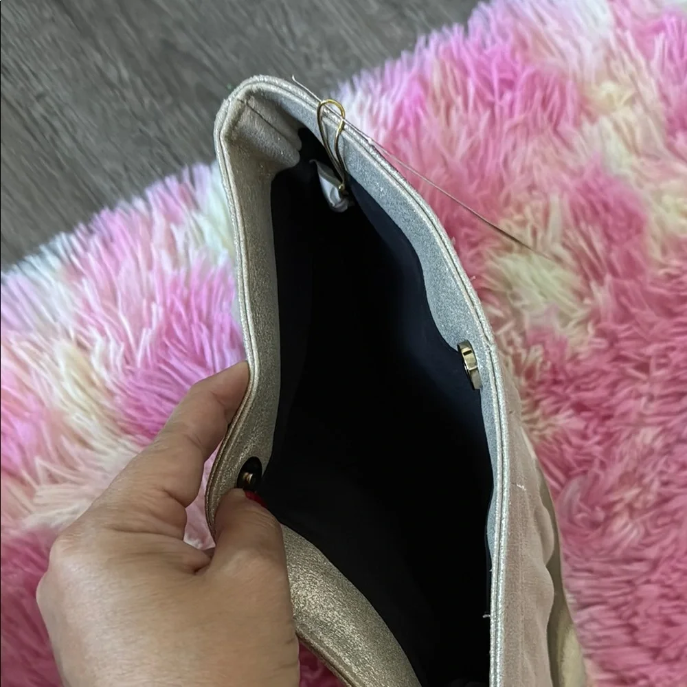 Victoria's‎ Secret Gold Ruffled Cosmetic Bag
